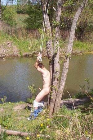 Cute guy bound to a tree (4)