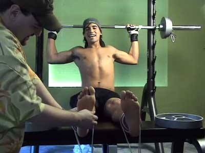 Dallas Gets His Feet Tickled