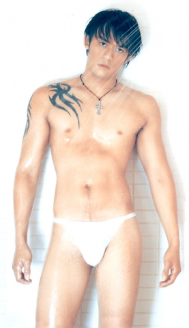 Asian sexy model wet