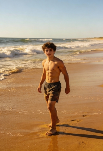 Zach at the beach