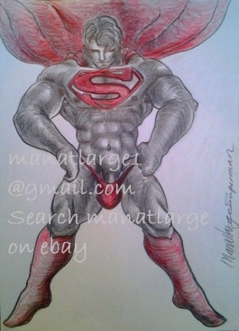 superman in red trunk