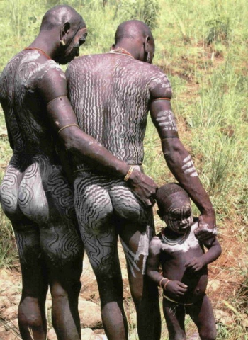 Two Gay BIG BOOTY African MEN with their son