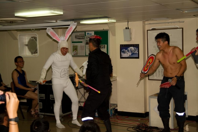 Singapore Navy Officer Performing On Board