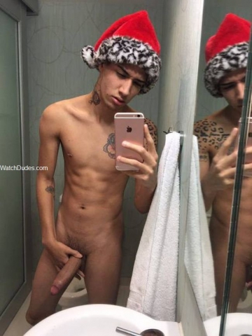 Naked Christmas Selfie