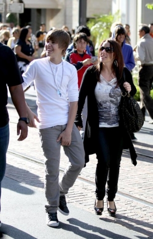 Justin grabbing cock and balls