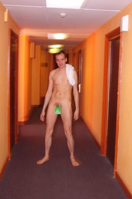 naked in London hotel