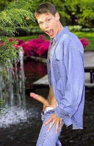 sexy  Rickie   shows  his dickie