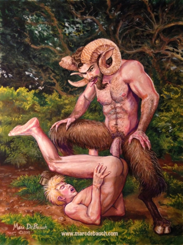 Satyr riding cute twink boy booty