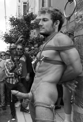 Public Bondage Boner