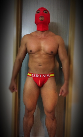 Red Mask and Jockstrap