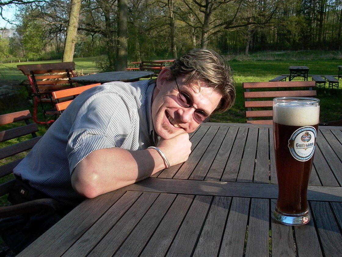 in a beergarden