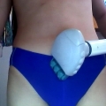 Cam Photos in NILE Swimtrunk with Massage Wand
