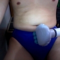 Cam Photos in NILE Swimtrunk with Massage Wand
