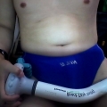 Cam Photos in NILE Swimtrunk with Massage Wand