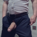 Chinese daddy shows fat dick