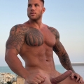 Uncut blond bodybuilder