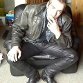 cute guys in leather