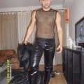cute guys in leather